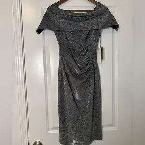 NWT! $188! Vince Camuto Silver Dress Size 2